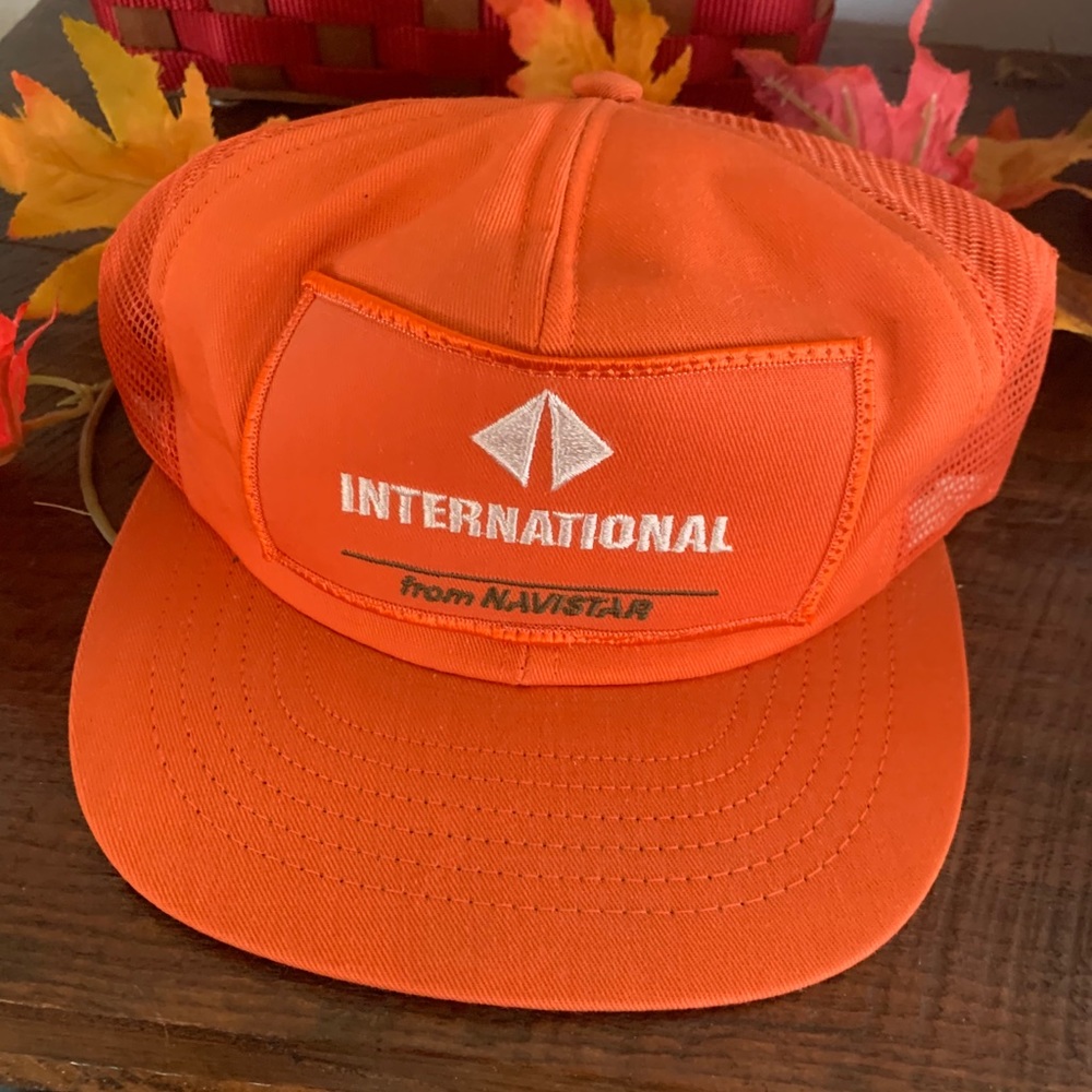 Vintage international rare orange hat. Mesh hat